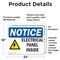 Signmission Electrical Panel Inside Sign With Symbol, 24 in W x Rectangle, Vinyl Decal OS-2PACK-NS-D-1824-L-11669 - alternate 4